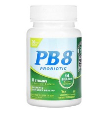 Nutrition Now, PB 8™, пробіотик, 14 млрд капсул, 60 вегетаріанських капсул (7 млрд капсул в 1 капсулі)