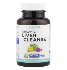Pure Co., органічне очищення печінки, 60 веганських капсул