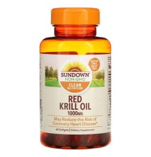 Sundown Naturals, жир червоного крилю, 1000 мг, 60 капсул