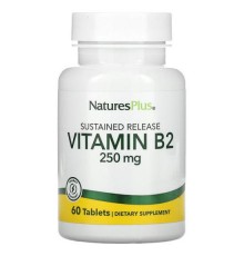 NaturesPlus, Vitamin B-2, 250 mg, 60 Tablets