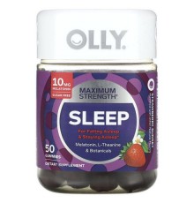 OLLY, Sleep, Maximum Strength, Strawberry Sunset, 50 жувальних мармеладок