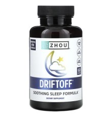 Zhou Nutrition, Driftoff, заспокійливий засіб для сну, 60 капсул