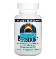 Source Naturals, берберин, 500 мг, 60 вегетаріанських капсул