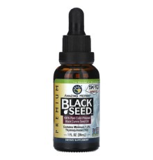 Amazing Herbs, Black Seed, на 100 % чиста олія з насіння чорного кмину холодного віджиму, 30 мл (1 рідка унція)
