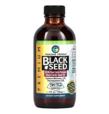 Amazing Herbs, Black Seed, 100 % чиста олія насіння чорного кмину холодного віджиму, 120 мл (4 рідк. унцій)