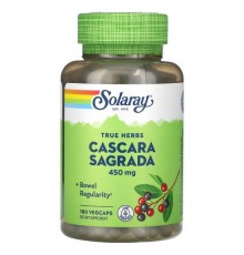 Solaray, Cascara sagrada, справжні трави, 450 мг, 180 капсул VegCap