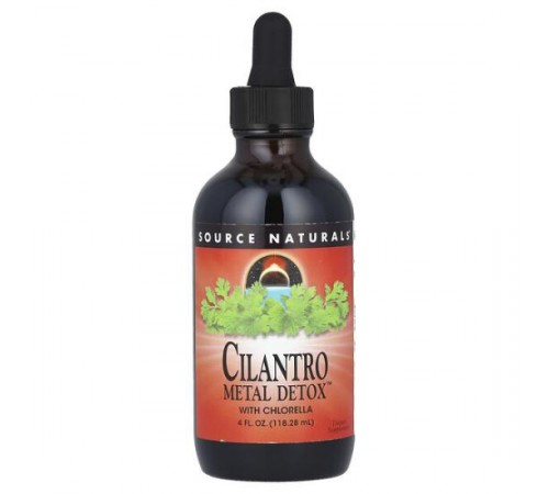 Source Naturals, Cilantro Metal Detox™ із хлорелою, 118,28 мл (4 рідк. унції)