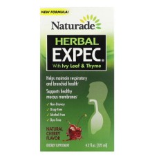 Naturade, Herbal EXPEC із листям плюща й чебрецем, натуральна вишня, 125 мл (4,2 рідк. унції)