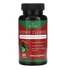 Sunergetic, Kidney  Cleanse, засіб для очищення нирок, 60 капсул