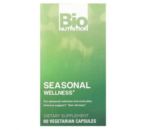 Bio Nutrition, Seasonal Wellness, 60 вегетаріанських капсул