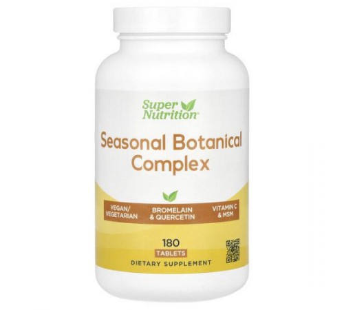 Super Nutrition, Seasonal Botanical Complex, 180 Tablets