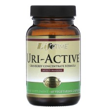 LifeTime Vitamins, Uri-Active, концентрат журавлини з D-манозою, 60 вегетаріанських капсул