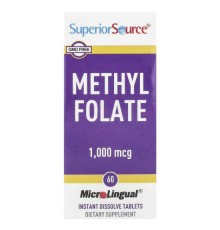 Superior Source, Methyl Folate, 1,000 mcg, 60 Tablets