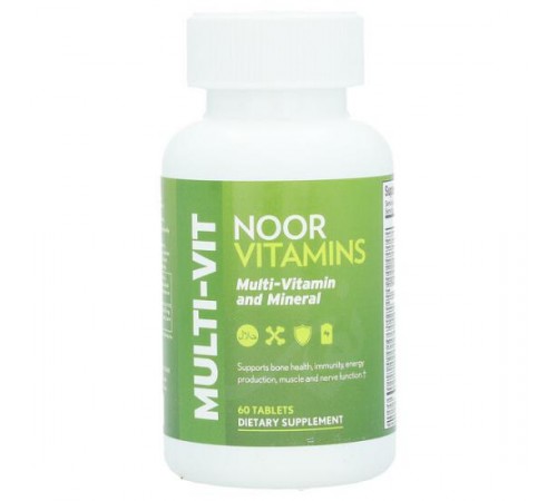 Noor Vitamins, мультивітаміни та мікроелементи, 60 таблеток