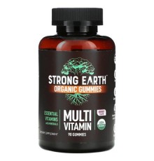 YumVs, Organic жувальні таблетки Strong Earth, мультивітаміни, ягоди, 90 шт