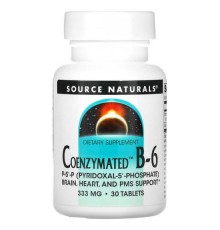 Source Naturals, кофермент вітаміну B6, 333 мг, 30 таблеток