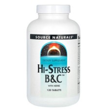 Source Naturals, Hi-Stress, комплекс B&C із травами, 120 таблеток