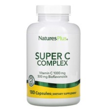 NaturesPlus, cуперкомлекс вітаміну С, 180 рослинних капсул