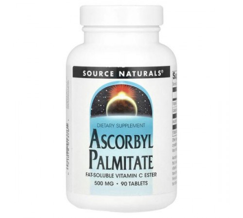 Source Naturals, аскорбіл пальмітат, 500 мг, 90 таблеток