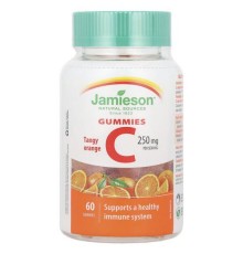 Jamieson Vitamins, жувальні таблетки з вітаміном C, пікантний апельсин, 250 мг, 60 жувальних мармеладок (по 125 мг в 1 жувальній цукерці)