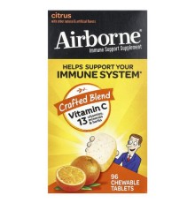 AirBorne, Оригінальна добавка для підтримки імунітету, цитрусові, 96 жувальних таблеток