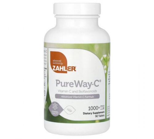 Zahler, Pure Way-C, вітамін C і біофлавоноїди, 1000 мг, 90 таблеток