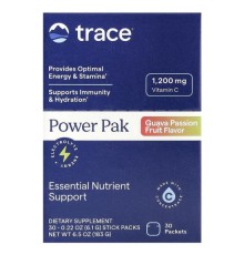 Trace, Power Pak, гуава й маракуйя, 30 пакетиків-стіків по 6,1 г (0,22 унції)