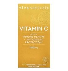 Viva Naturals, вітамін C, 1000 мг, 250 вегетаріанських капсул