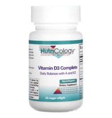 Nutricology, Комплекс вітаміну D3, 60 рослинних капсул