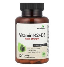 Futurebiotics, вітамін K2 і D3, посилена дія, 120 капсул