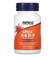 NOW Foods, Ultra A & D3, 100 капсул