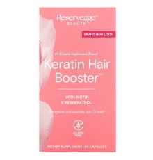 Reserveage Beauty, кератиновий стимулятор для волосся з біотином і ресвератролом, 60 капсул