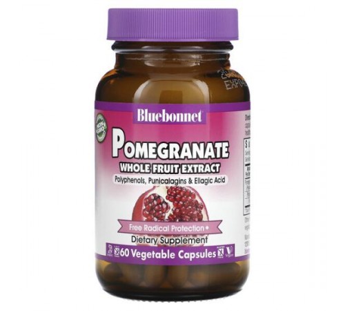 Bluebonnet Nutrition, Super Fruit, Pomegranate Whole Fruit Extract, 60 Vcaps