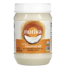 Nutiva, органічна кокосова олія, рафінована, 444 мл (15 рідк. унцій)