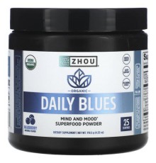 Zhou Nutrition, Organic Daily Blues, лохина, 119,5 г (4,22 унції)