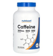 Nutricost, кофеїн, 200 мг, 500 капсул