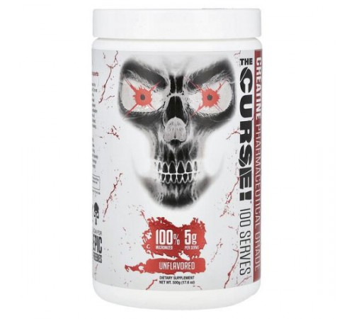 JNX Sports, The Curse, креатин, без смакових добавок, 500 г (17,6 унції)