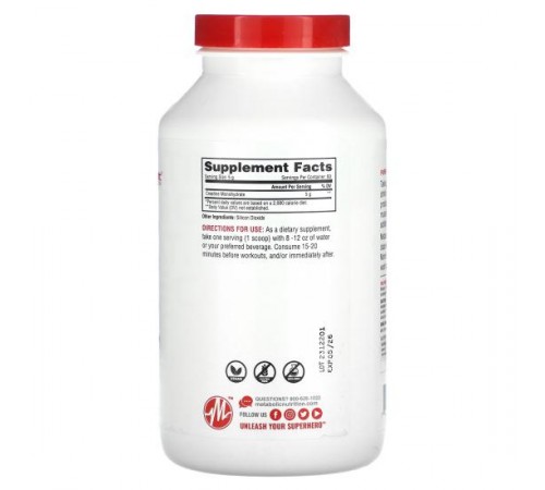 Metabolic Nutrition, креатин, без смакових добавок, 300 г (10,58 унції)