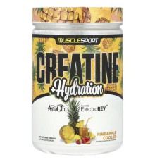 MuscleSport, Creatine + Hydration, ананасовий охолоджувач, 300 г (10,58 унції)