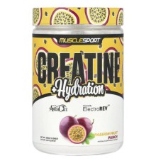 MuscleSport, Creatine + Hydration, пунш із маракуйєю, 300 г (10,58 унції)