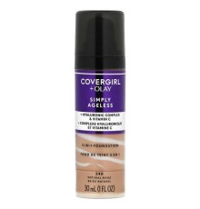 Covergirl, Olay Simply Ageless, тональна основа 3 в 1, 240 натуральних бежевих, 30 мл (1 рідк. унція)