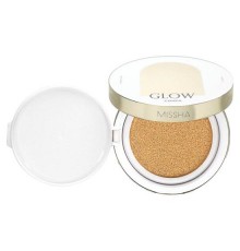 Missha, Glow Cushion, кушон для сяяння шкіри, відтінок № 21 ваніль, 14 г (0,49 унції)