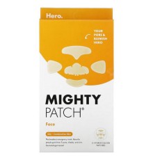 Hero Cosmetics, Mighty Patch, для обличчя, для жирної та комбінованої шкіри, 5 гідроколоїдних патчів