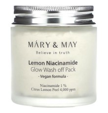 Mary & May, Lemon Niacinamide Glow, маска для змивання, 125 г (4,4 унції)