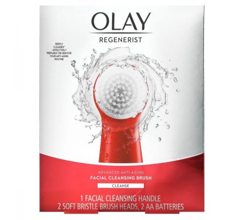 Olay, Regenerist, Advanced Anti-Aging, Щітка для очищення обличчя, 1 ручка для очищення, 2 насадки для щітки