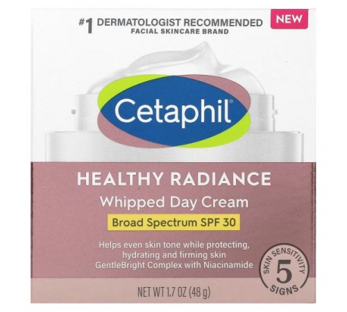 Cetaphil, Healthy Radiance, денний збитий крем для сяйва, SPF 30, 48 г (1,7 унції)