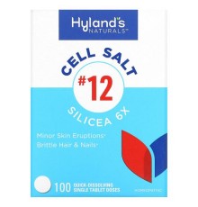 Hyland's Naturals, Cell Salt № 12, Silicea 6X, 100 одноразових швидкорозчинних таблеток