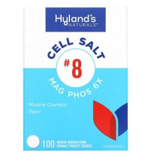 Hyland's Naturals, Cell Salt № 8, Mag Phos 6X, 100 одноразових швидкорозчинних таблеток