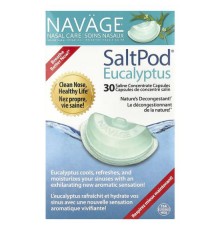 Navage, Nasal Care, сольовий розчин для промивання носа, SaltPod, евкаліпт, 30 капсул із концентратом фізіологічного розчину