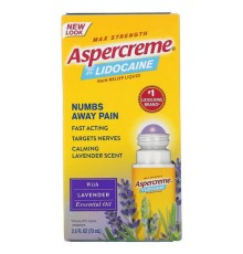 Aspercreme, Max Strength Pain Relief Liquid, з 4 % лідокаїну, ефірною олією лаванди, 73 мл (2,5 рідк. унції)